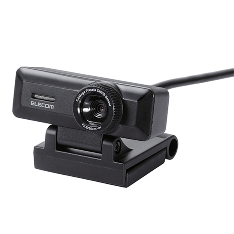 エレコム WEBカメラ 500万画素 UCAM-C750FBBK  1個（ご注文単位1個）【直送品】