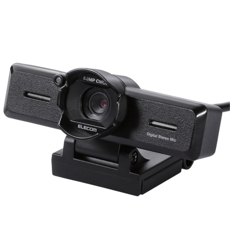 エレコム WEBカメラ 800万画素 UCAM-C980FBBK  1個（ご注文単位1個）【直送品】
