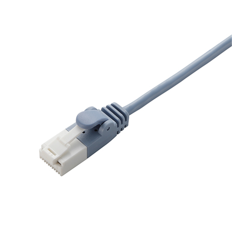 エレコム LANケーブルスリムCat6 1mLD-GPST/BU10 1個(ご注文単位1個)【直送品】