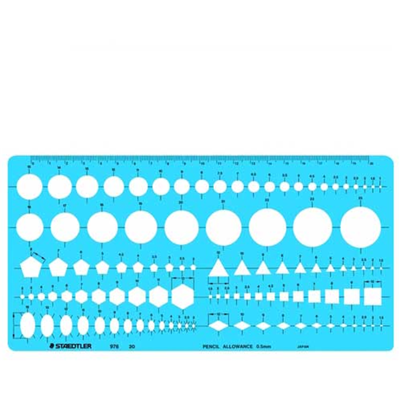 ステッドラー テンプレート 976 20 組合せ定規  1個（ご注文単位1個）【直送品】