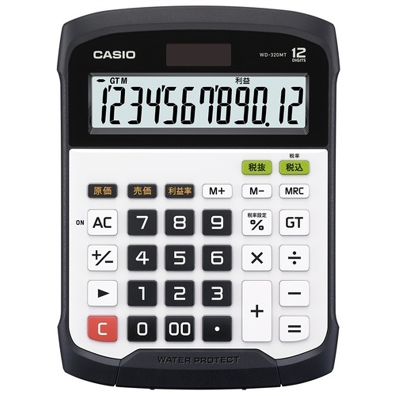 カシオ計算機 防水防塵電卓 WD-320MT-N  1個（ご注文単位1個）【直送品】