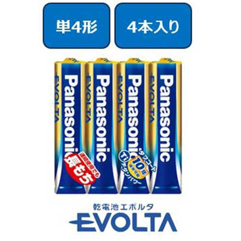 Panasonic エボルタ乾電池 単4 4本 LR03EJ/4SE  1個（ご注文単位1個）【直送品】