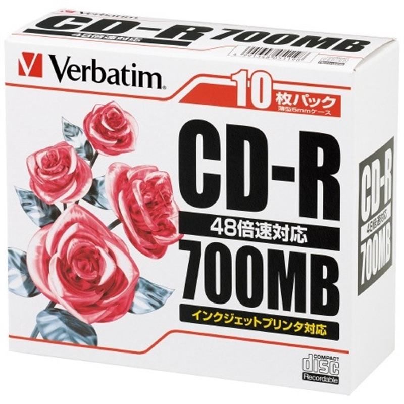 Verbatim Japan CD?R <700MB> SR80PP10C 100枚 1個(ご注文単位1個)【直送品】