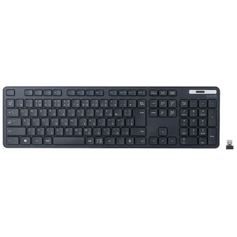 エレコム 抗菌無線フルキーボード TK-FDM110TKBK 1個(ご注文単位1個)【直送品】