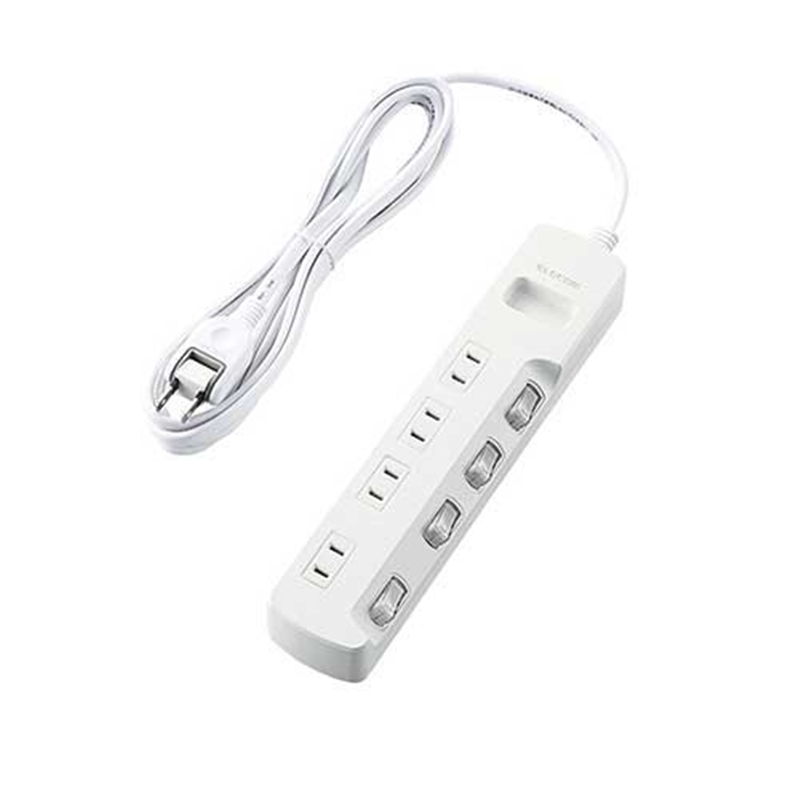 エレコム 省エネタップ4個口 T-E5A-2430WH 3m 1個(ご注文単位1個)【直送品】