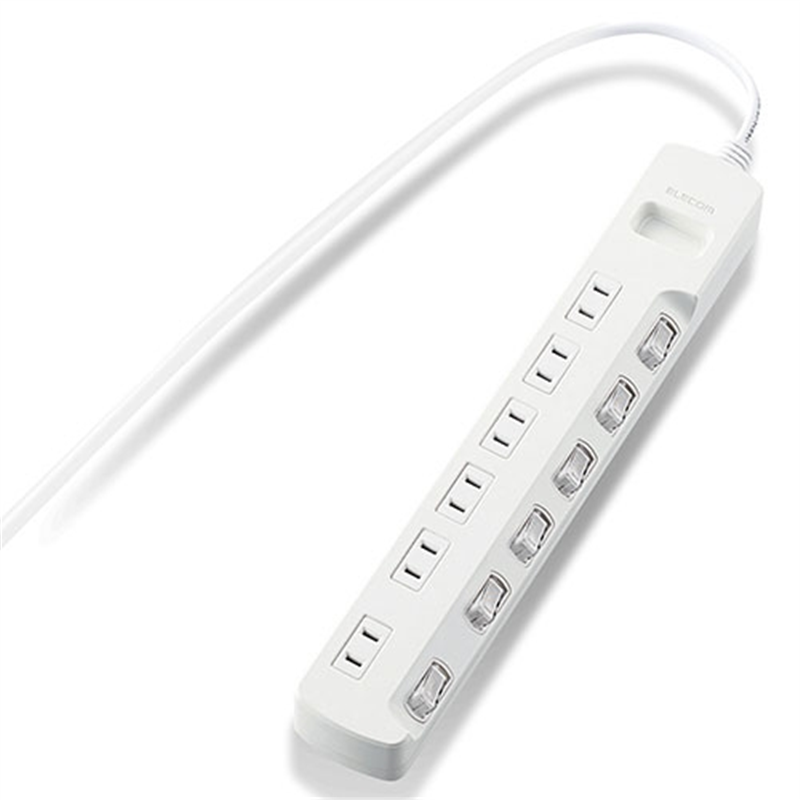 エレコム 省エネタップ6個口T-E5A-2620WH 2m 1個(ご注文単位1個)【直送品】