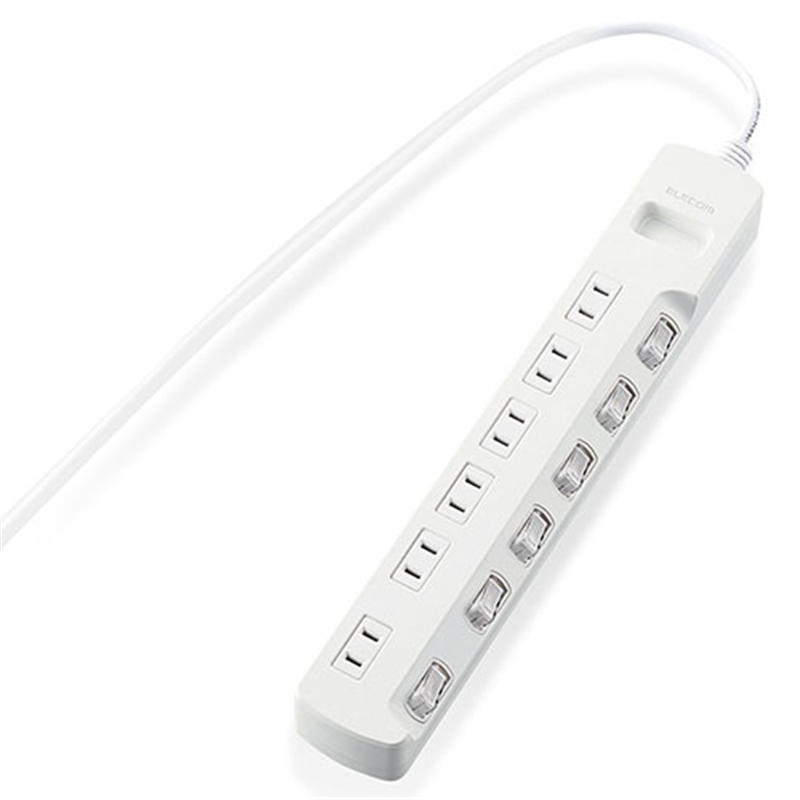 エレコム 省エネタップ6個口T-E5A-2630WH 3m 1個(ご注文単位1個)【直送品】