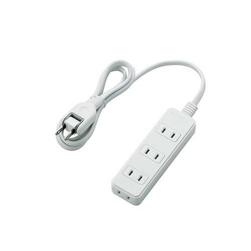 エレコム 電源タップ 4個口 1m T-S02-2410WH 1個(ご注文単位1個)【直送品】