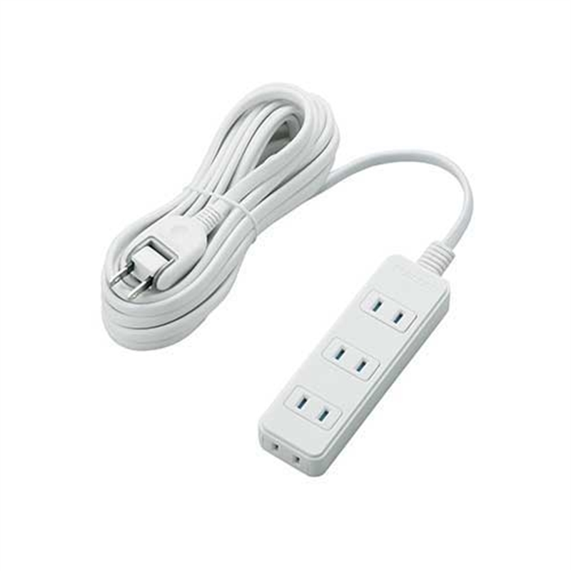 エレコム 電源タップ 4個口 5m T-ST02-22450WH 1個(ご注文単位1個)【直送品】