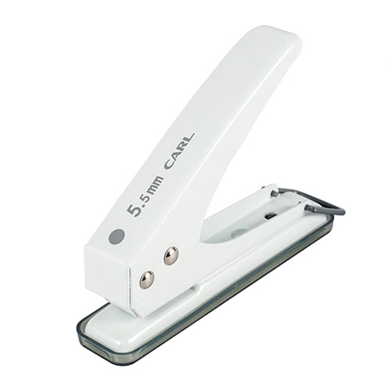 カール事務器 1穴パンチ SD-155-W ホワイト 穴径5.5mm 1個（ご注文単位1個）【直送品】