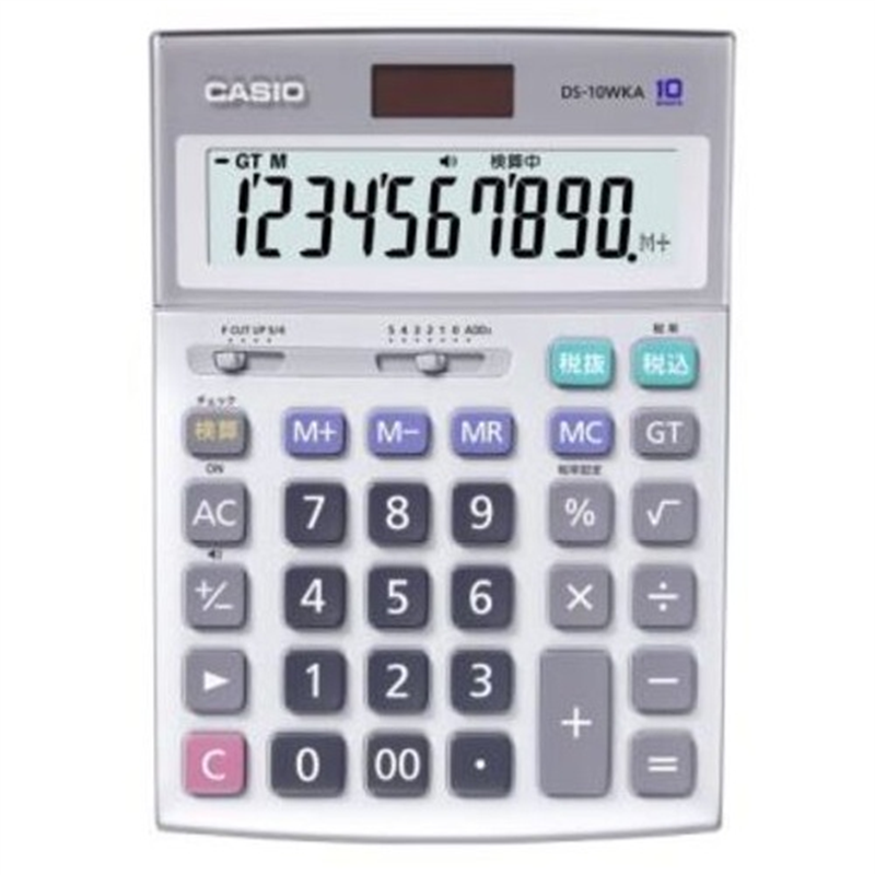 カシオ計算機 実務電卓検算DS-10WKA-Nデスクタイプ10桁 1個（ご注文単位1個）【直送品】