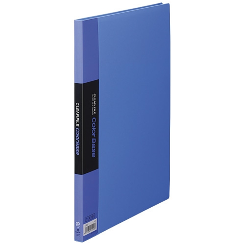 キングジム クリアーファイル 20P 132C A4S 青 1個（ご注文単位1個）【直送品】