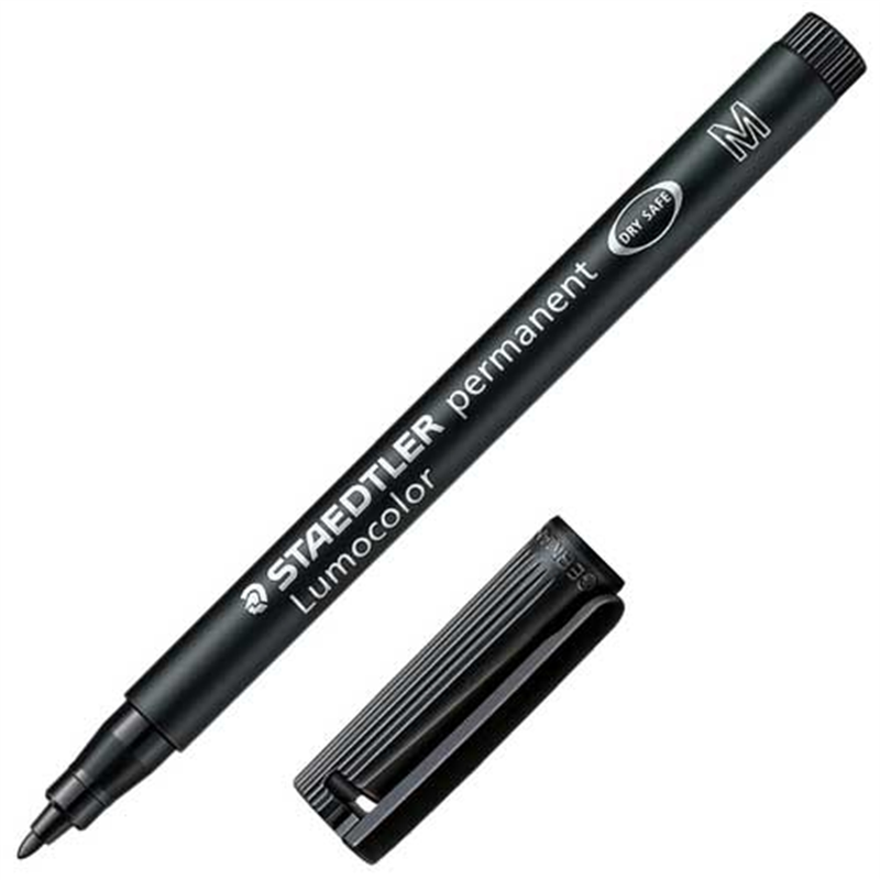 ステッドラー ルモカラー油性 細書M ブラック 317-9 1個（ご注文単位1個）【直送品】