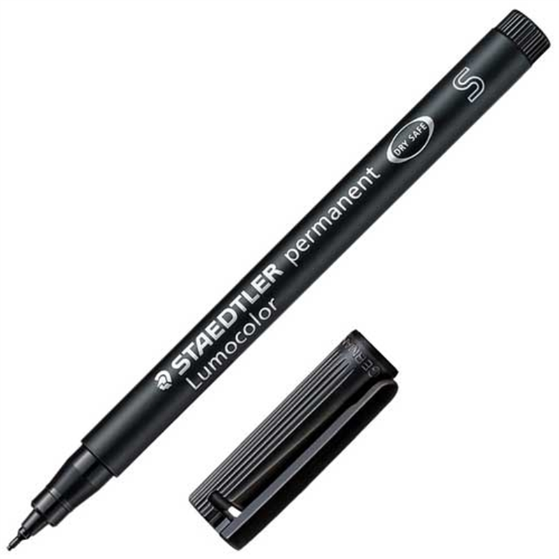 ステッドラー ルモカラー油性 超極細S ブラック 313-9 1個（ご注文単位1個）【直送品】