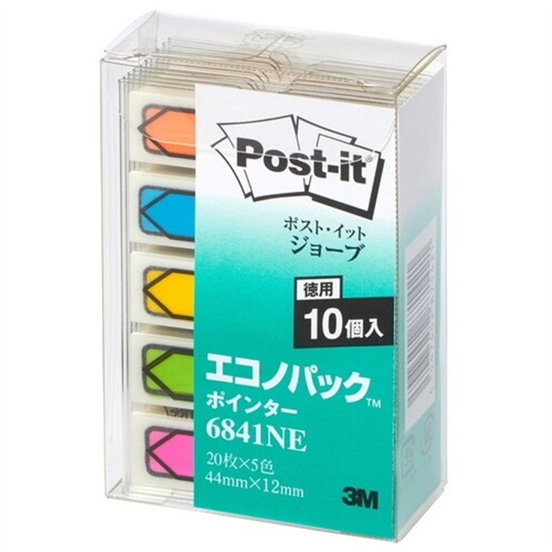 スリーエム ジャパン Post-itフィルム ポインター 6841NE 混色 1個(ご注文単位1個)【直送品】