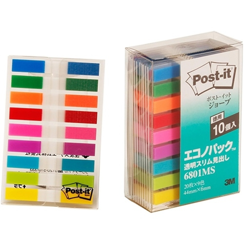 スリーエム ジャパン Post-itフィルム透明スリム見出し 6801MS 1個（ご注文単位1個）【直送品】