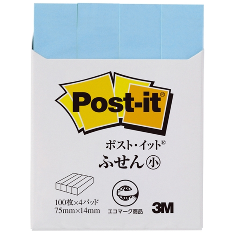 スリーエム ジャパン Post-it再生紙 75×14mm 560RP-B ブルー 1個（ご注文単位1個）【直送品】