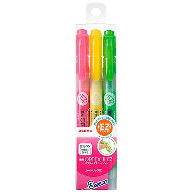 ゼブラ 蛍光オプテックス1 EZ 3色WKS11-3C 1個（ご注文単位1個）【直送品】
