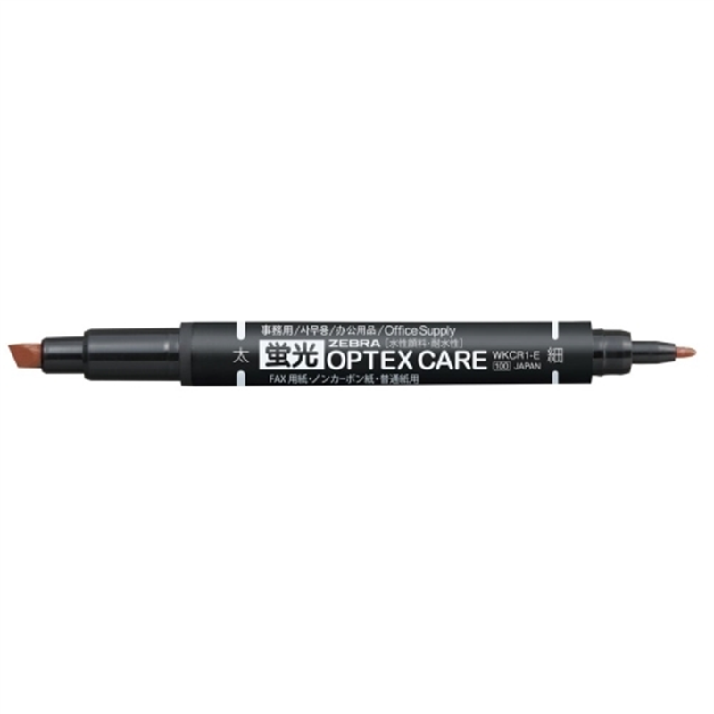 ゼブラ 蛍光オプテックスケア WKCR1-E 茶 1個（ご注文単位1個）【直送品】