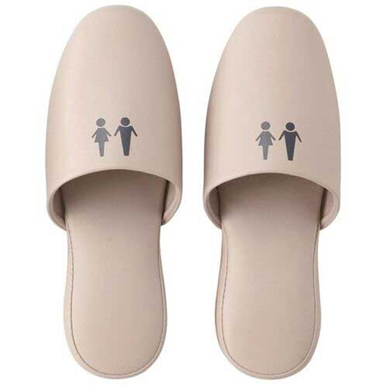 テンダイ トイレスリッパ M ベージュ ピクトグラム柄 1個（ご注文単位1個）【直送品】