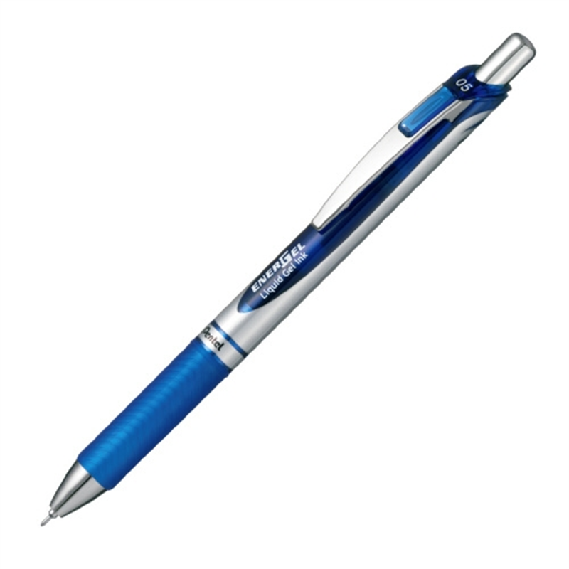 ぺんてる エナージェル 0.5mm BLN75Z-C シルバー/青 1個(ご注文単位1個)【直送品】