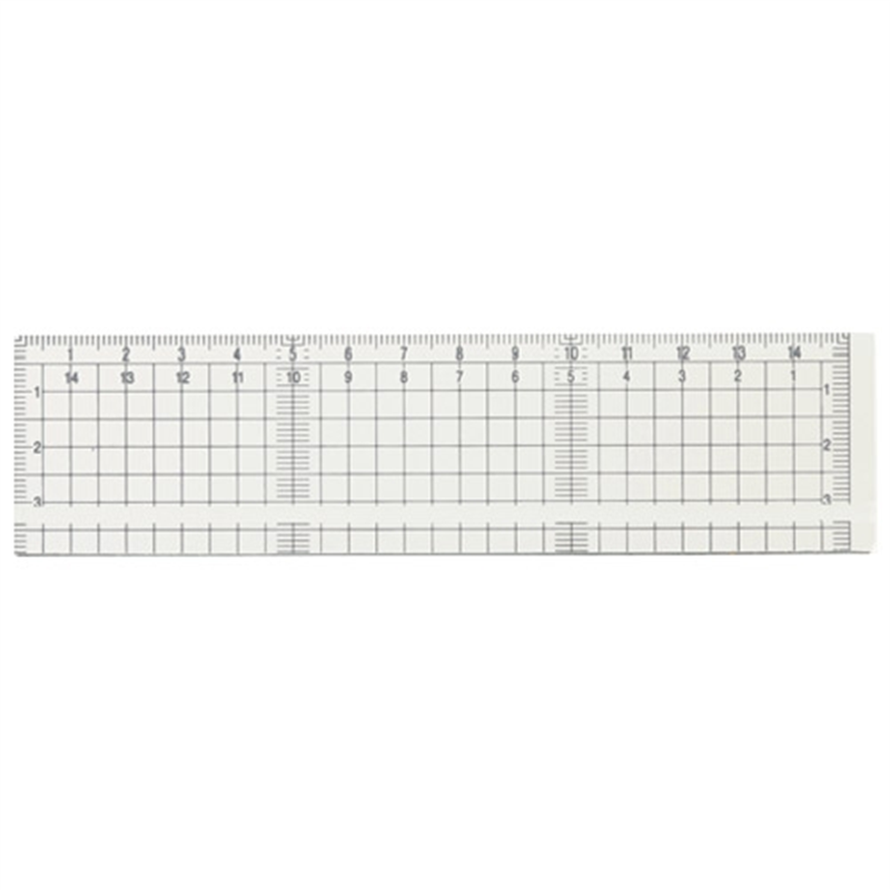 マービー 方眼カッティング定規滑止付15cm 014-0167 1個（ご注文単位1個）【直送品】