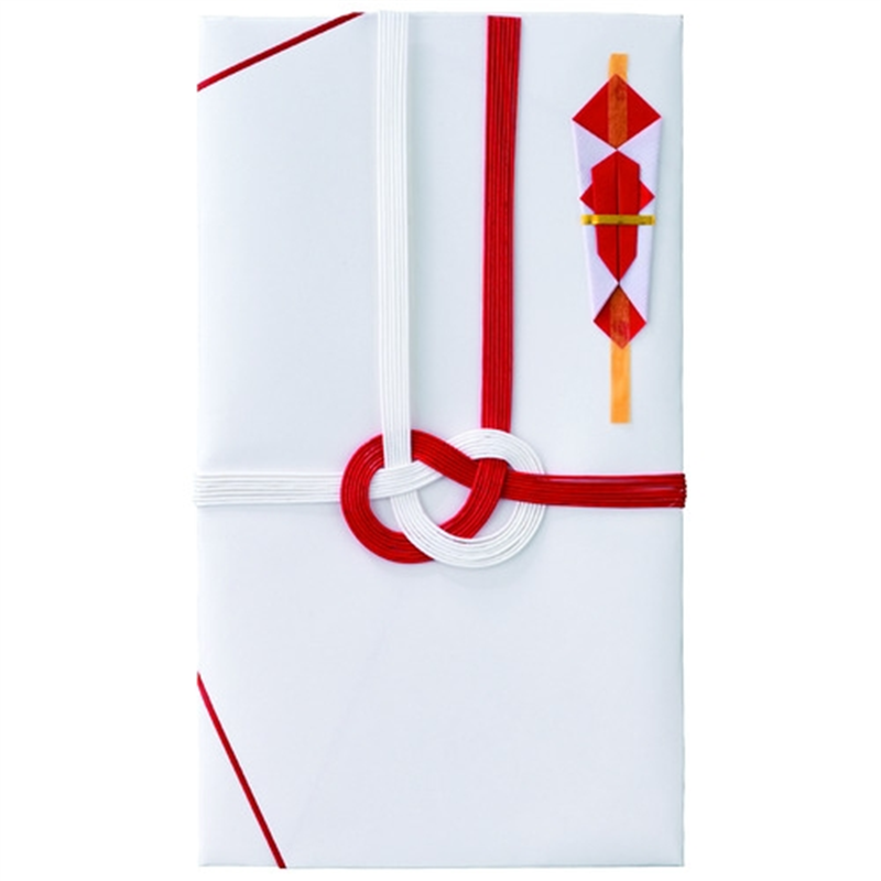 マルアイ 祝金封 赤白7本斜折 5枚パック 1個（ご注文単位1個）【直送品】