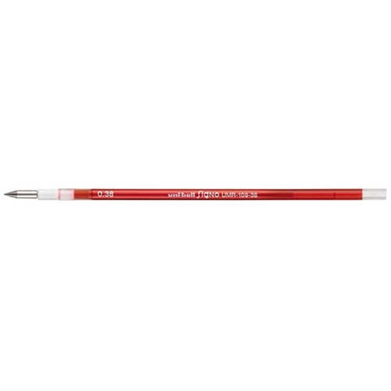 三菱鉛筆 ゲル替芯0.38mm UMR10938.15 レッド 1個（ご注文単位1個）【直送品】