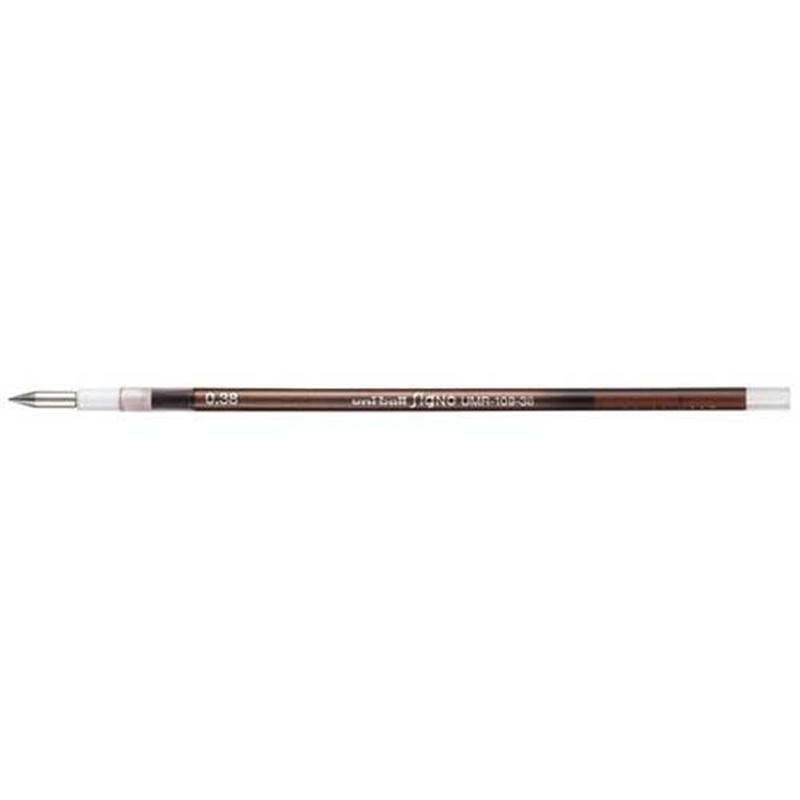 三菱鉛筆 ゲル替芯0.38mm UMR10938.22 ブラウンBK 1個（ご注文単位1個）【直送品】