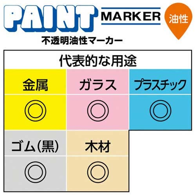 三菱鉛筆 ペイントマーカー PX-206C 中字 6色 1個(ご注文単位1個)【直送品】