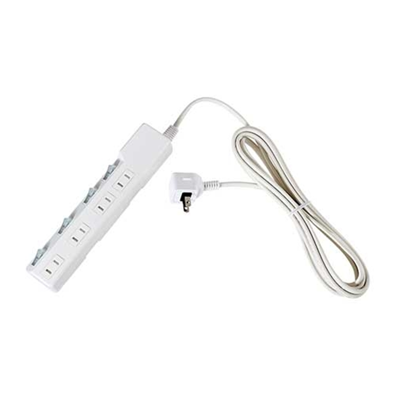 朝日電器 耐雷SW付タップ 4個口 3m WLK-43S(W) 1個(ご注文単位1個)【直送品】
