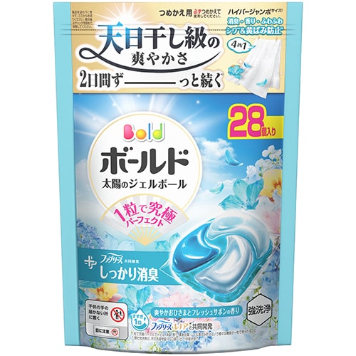 P&G ボールドジェルボール4D FFサボン 詰替 28個/パック(ご注文単位1パック)【直送品】