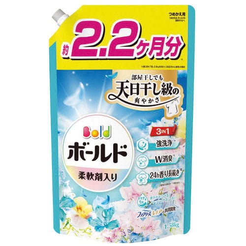 P&G ボールドジェルフラワーサボン 詰替 1580g(ご注文単位1袋)【直送品】
