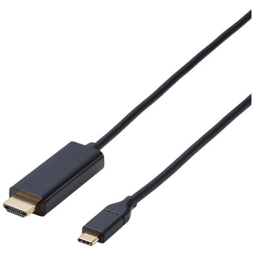 >エレコム Type-C-HDMIケーブル 1m CAC-CHDMI10BK3（ご注文単位1個）【直送品】