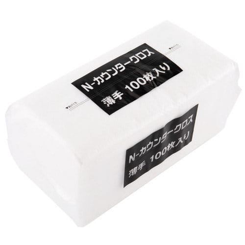 MISM カウンタークロスエコノミー ホワイト100枚/パック（ご注文単位1パック）【直送品】
