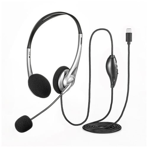 サンワサプライ USB TypeCヘッドセット MM-HSTC03SV(ご注文単位1個)【直送品】