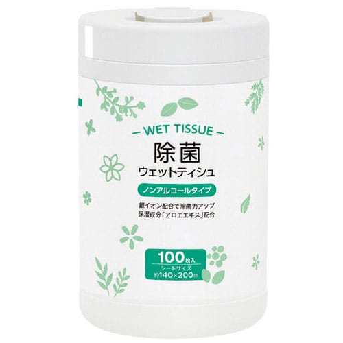 MISM 除菌ウェットティッシュノンアル 本体 100枚/パック（ご注文単位1パック）【直送品】
