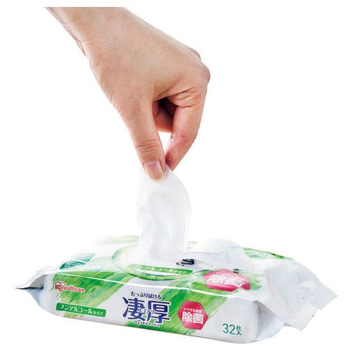 アイリスオーヤマ 除菌ウェットティッシュ ノンアル 60枚×3パック/セット（ご注文単位1セット）【直送品】