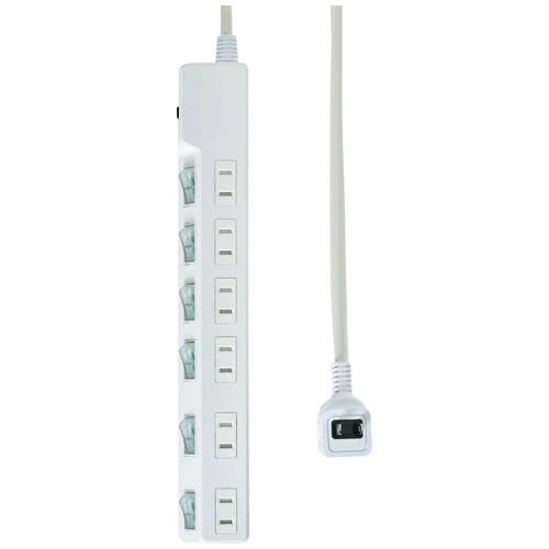 朝日電器 耐雷SW付タップ(ブレーカー) 6個口 2m(ご注文単位1個)【直送品】
