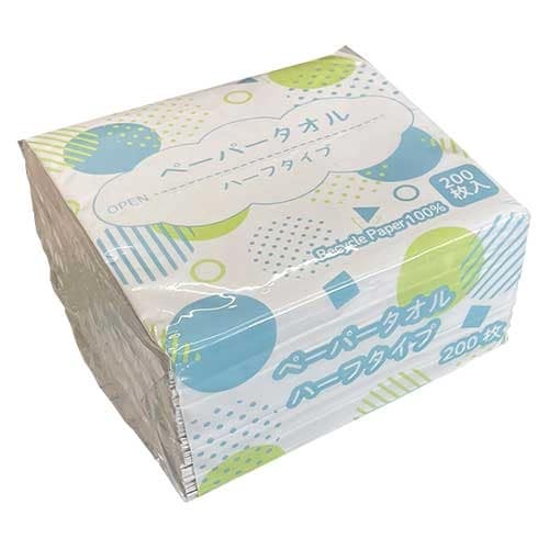 今村紙工 ペーパータオル ハーフタイプ 200枚/パック(ご注文単位1パック)【直送品】