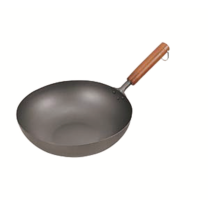 HS 純チタン木柄いため鍋 30cm 1個（ご注文単位1個）【直送品】