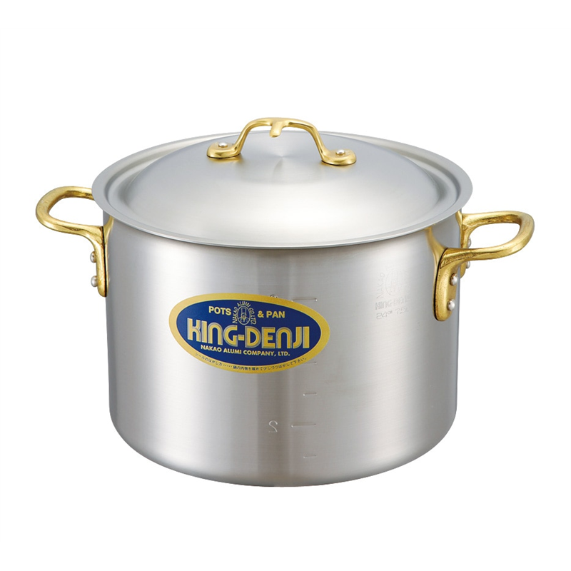 キングデンジ 半寸胴鍋 39cm(28.0L) 1個（ご注文単位1個）【直送品】