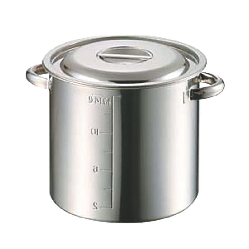 AG モリブデン目盛付寸胴鍋 48cm(86.0L) 1個（ご注文単位1個）【直送品】