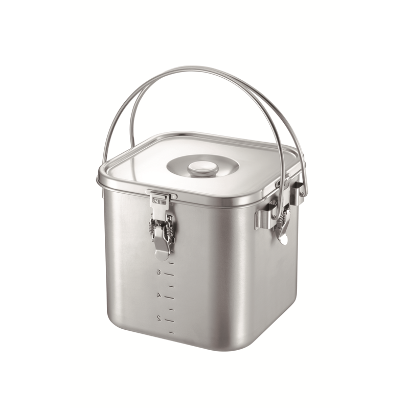 KO 19-0電磁調理器対応角型給食缶(目盛付) 20cm 7.0L 1個(ご注文単位1個)【直送品】
