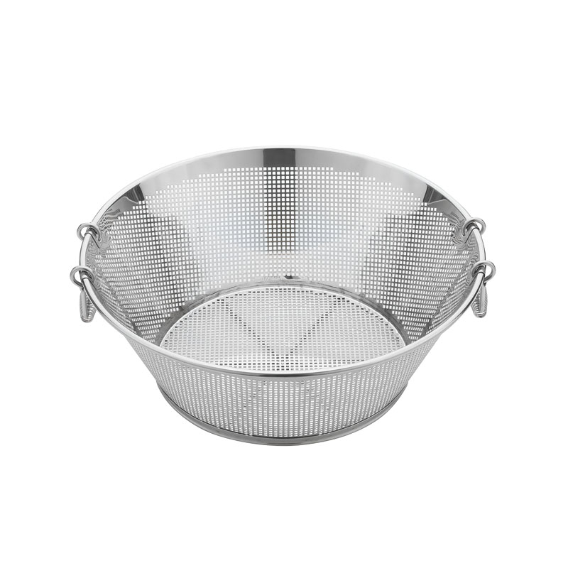 UK18-8パンチング 揚げザル 平底 65cm (角穴) 1個(ご注文単位1個)【直送品】