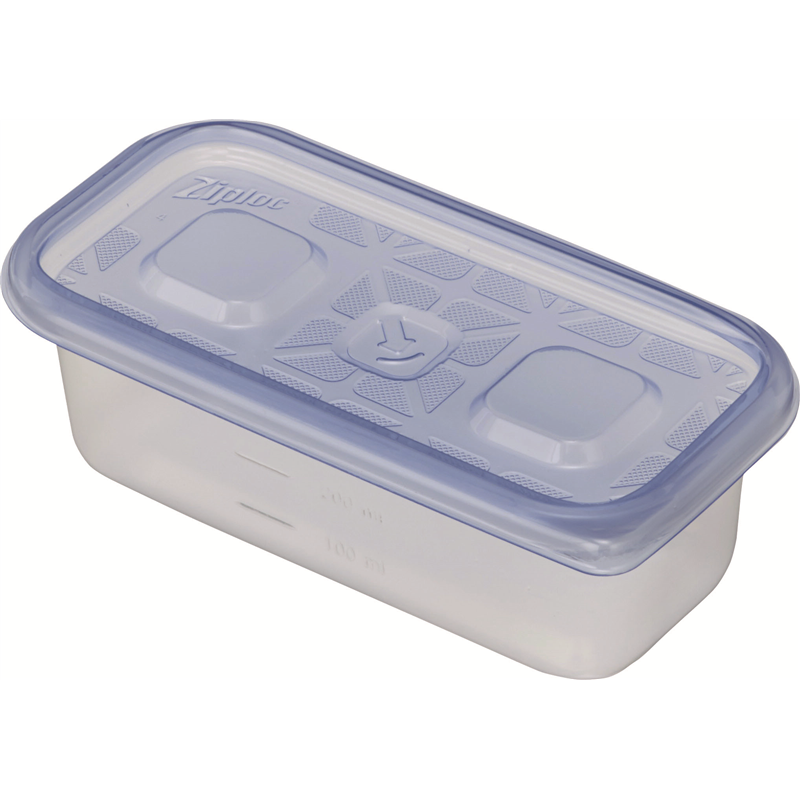 ジップロックコンテナー 長方形 300ml 2個入 1個（ご注文単位1個）【直送品】