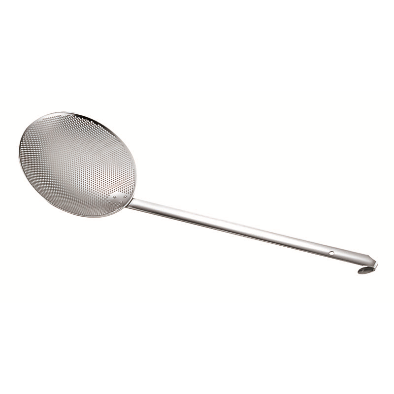 UK18-8パンチング 丸かす揚げ 板ハンドル 17cm 1個(ご注文単位1個)【直送品】