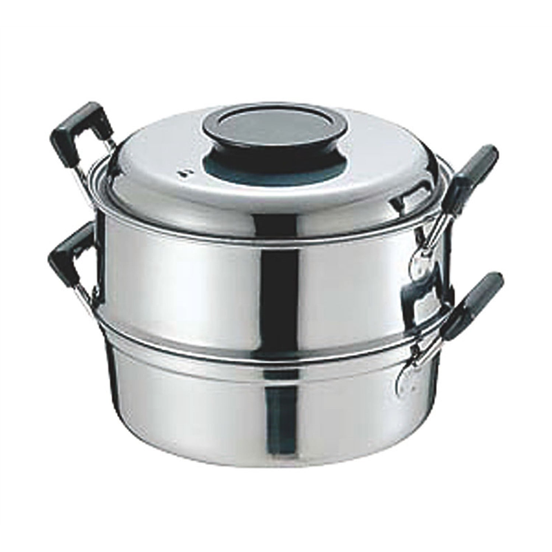 PE 18-0丸蒸器 2段27cm 1個（ご注文単位1個）【直送品】