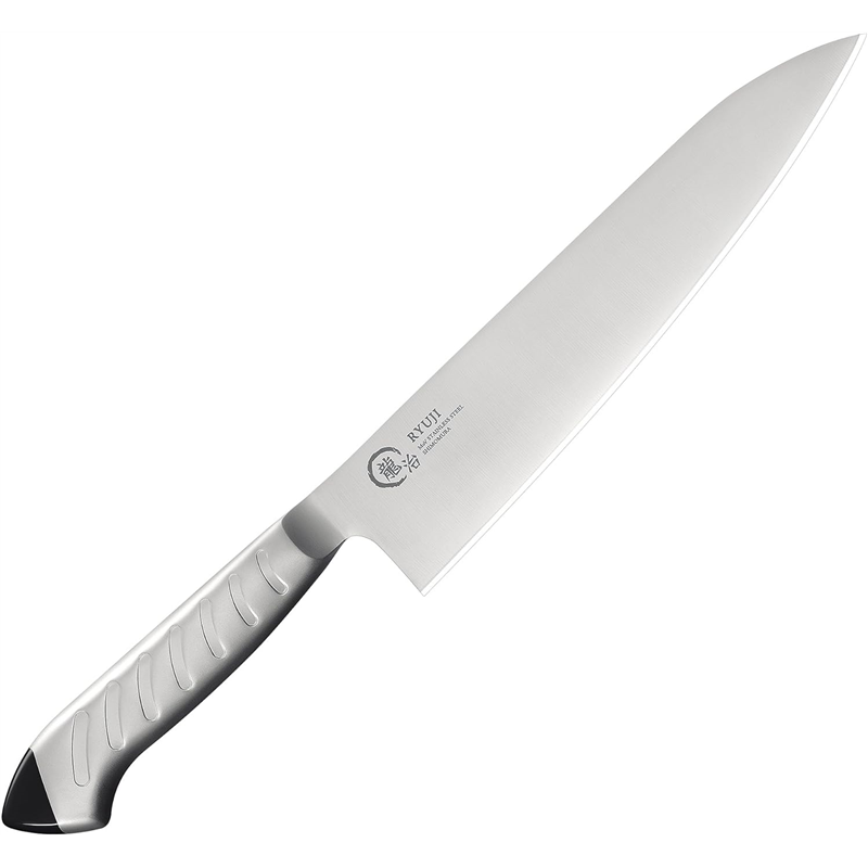 龍治 ステンカラー 牛刀 240mm 黒 RYS-15B 1個(ご注文単位1個)【直送品】