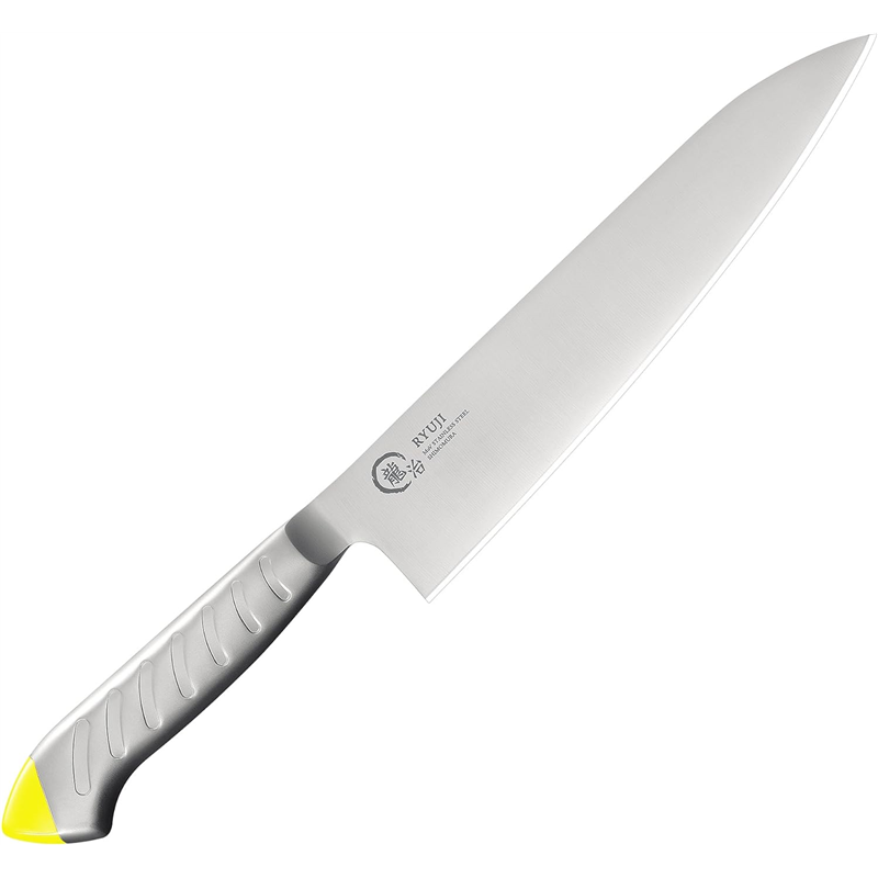 龍治 ステンカラー 牛刀 240mm 黄 RYS-15Y 1個(ご注文単位1個)【直送品】